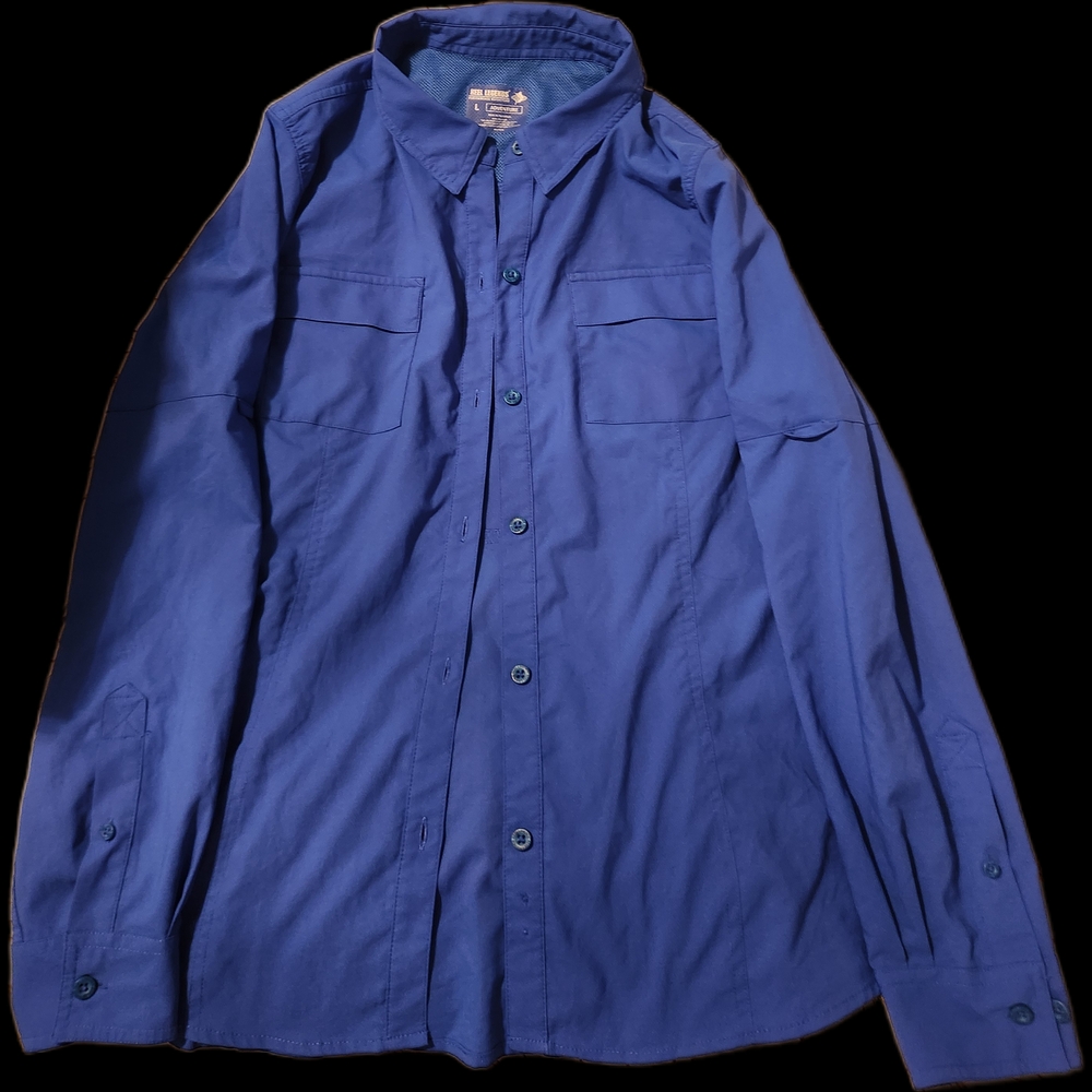 Reel Legends Women's Blue Long Sleeve Shirt